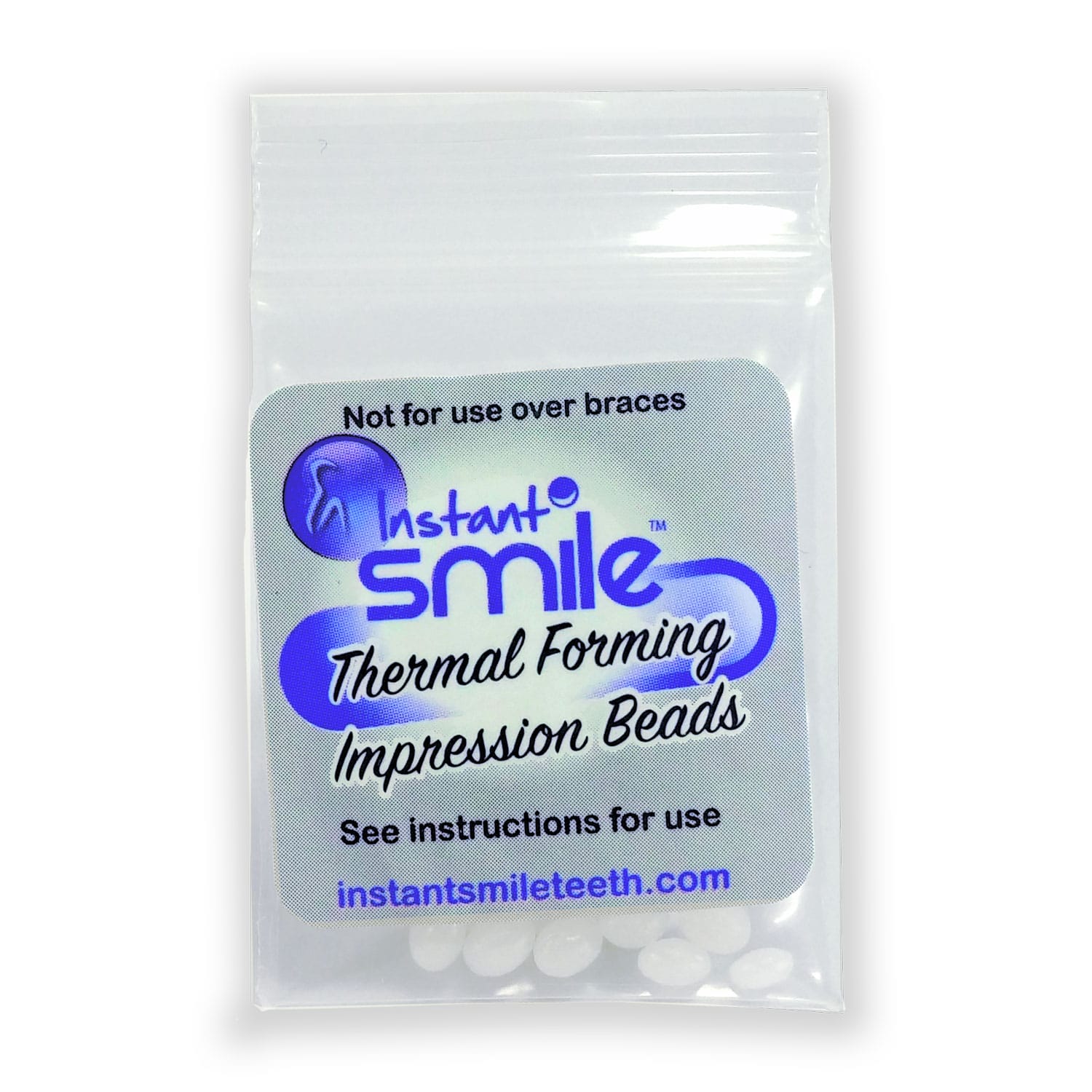 CALANDIS® Moldable Teeth Veneers with Adhesive Fitting Beads Temporary  False Teeth, 1 bag Adhesive fitting beads