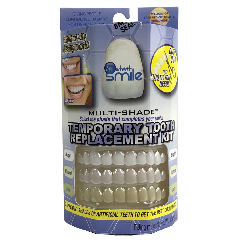 Instant Smile Emergency Temporary Tooth Replacement Kit, with 2 Fitting  Bead Packs